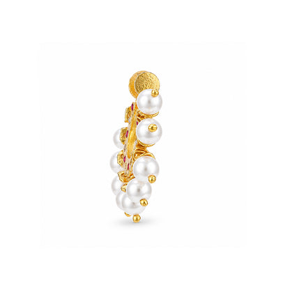 Ruby Zircon Screw Back Maharashtrian Nath Nose Ring