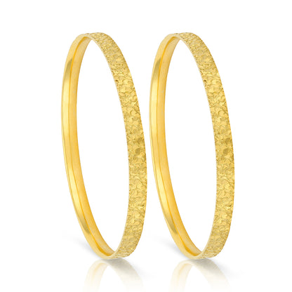 Rustic Gold Radiance 925 Sterling Silver Bangle for Women