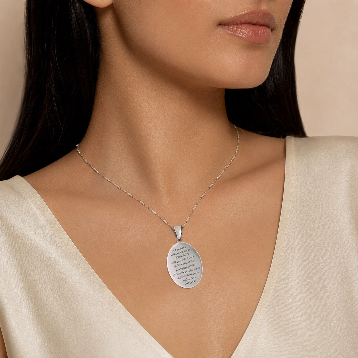 Sacred Faith 925 Sterling Silver Prayer Shield Pendant