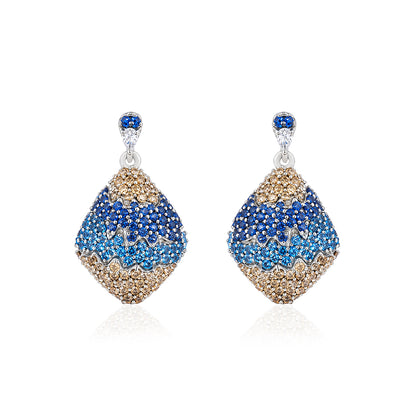 Sapphire Pearl Drop 925 Sterling Silver Earrings