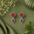Scarlet Floral Majesty 925 Sterling Silver Luxury Earrings