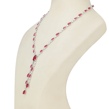 Scarlett Ruby Red Teardrop Necklace