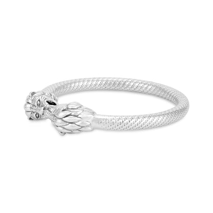 Sculpted Lion Head 925 Sterling Silver Kada for Baby