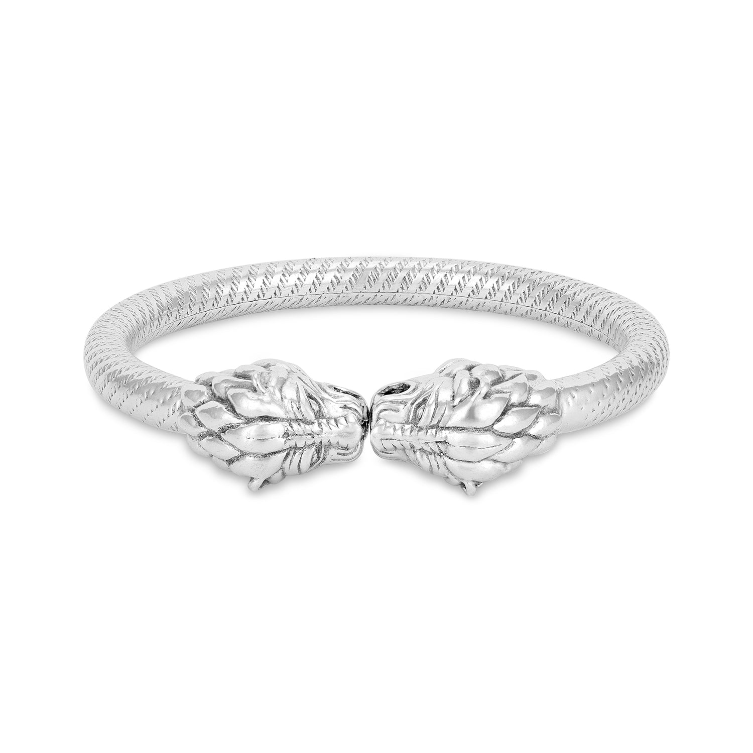 Sculpted Lion Head 925 Sterling Silver Kada for Baby