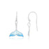 Seafarer’s Whale Tail Rhodium Plated Earrings