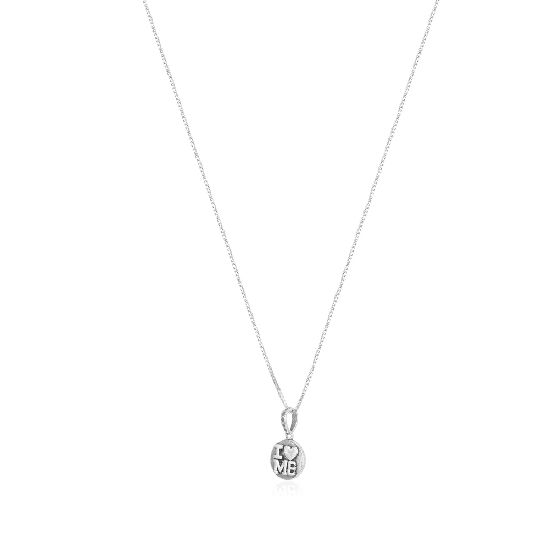 Self Love Statement Rhodium Plated 925 I Love Me Chain Pendants