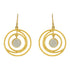 Serene Spiral 925 Moonstone Halo Earrings