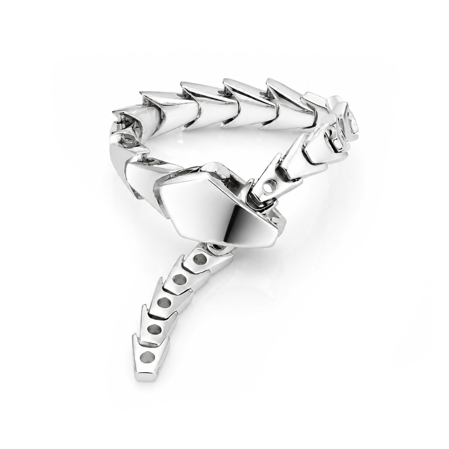 Serpentine Spine Sculptural 925 Sterling Silver Ring