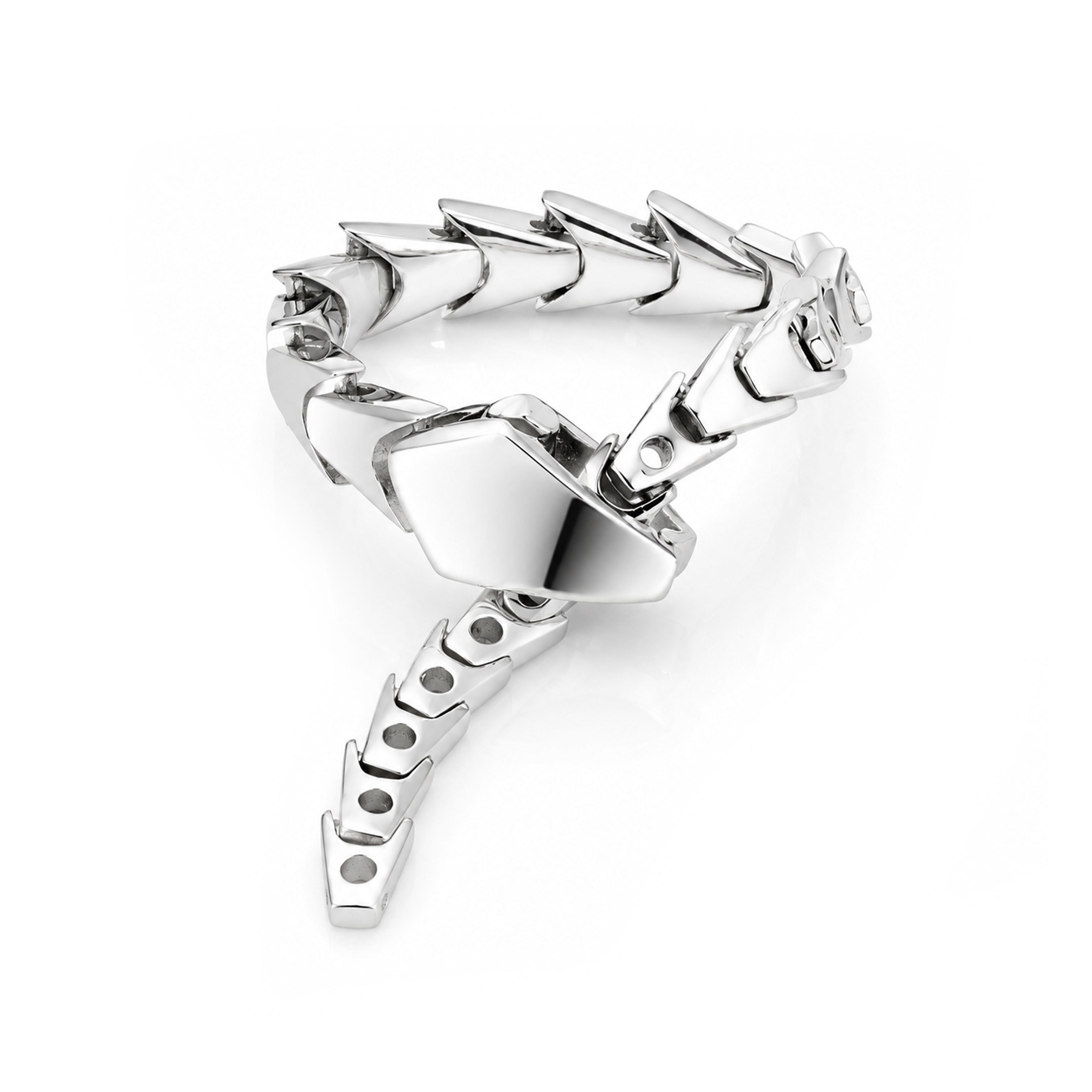 Serpentine Spine Sculptural 925 Sterling Silver Ring