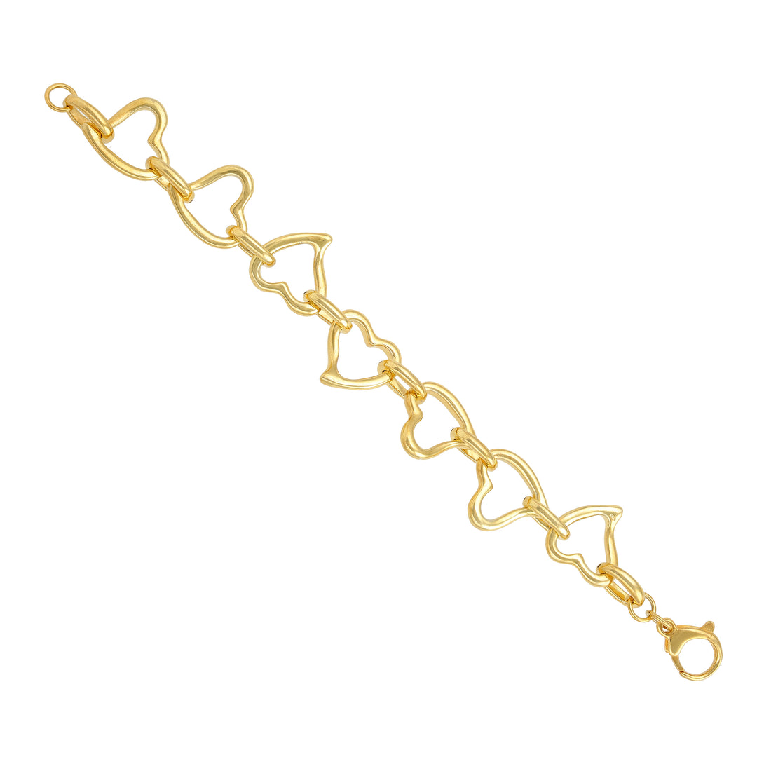 Sevenfold Love Heart 925 Gold Connected Bracelets