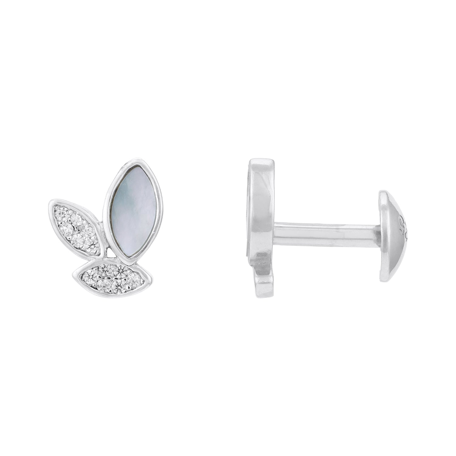 Shimmering Bow Glow 925 Sterling Silver Earrings for Women