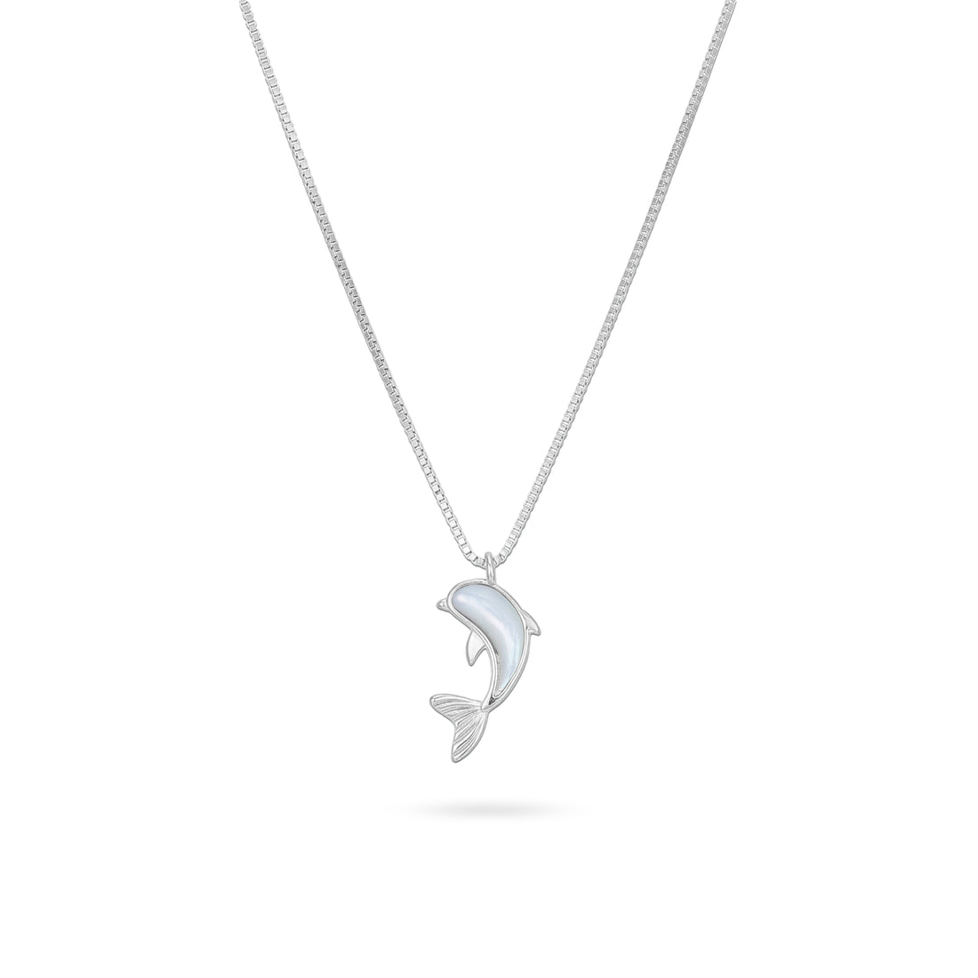 Shimmering 925 Sterling Silver Fine Dolphin Chain Pendant for Women