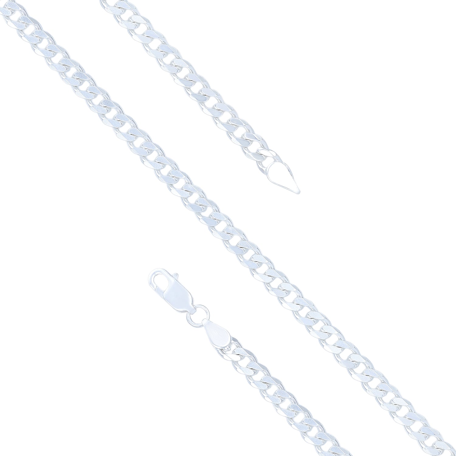 Shimmering Flat Link 925 Sterling Silver bracelet for Men