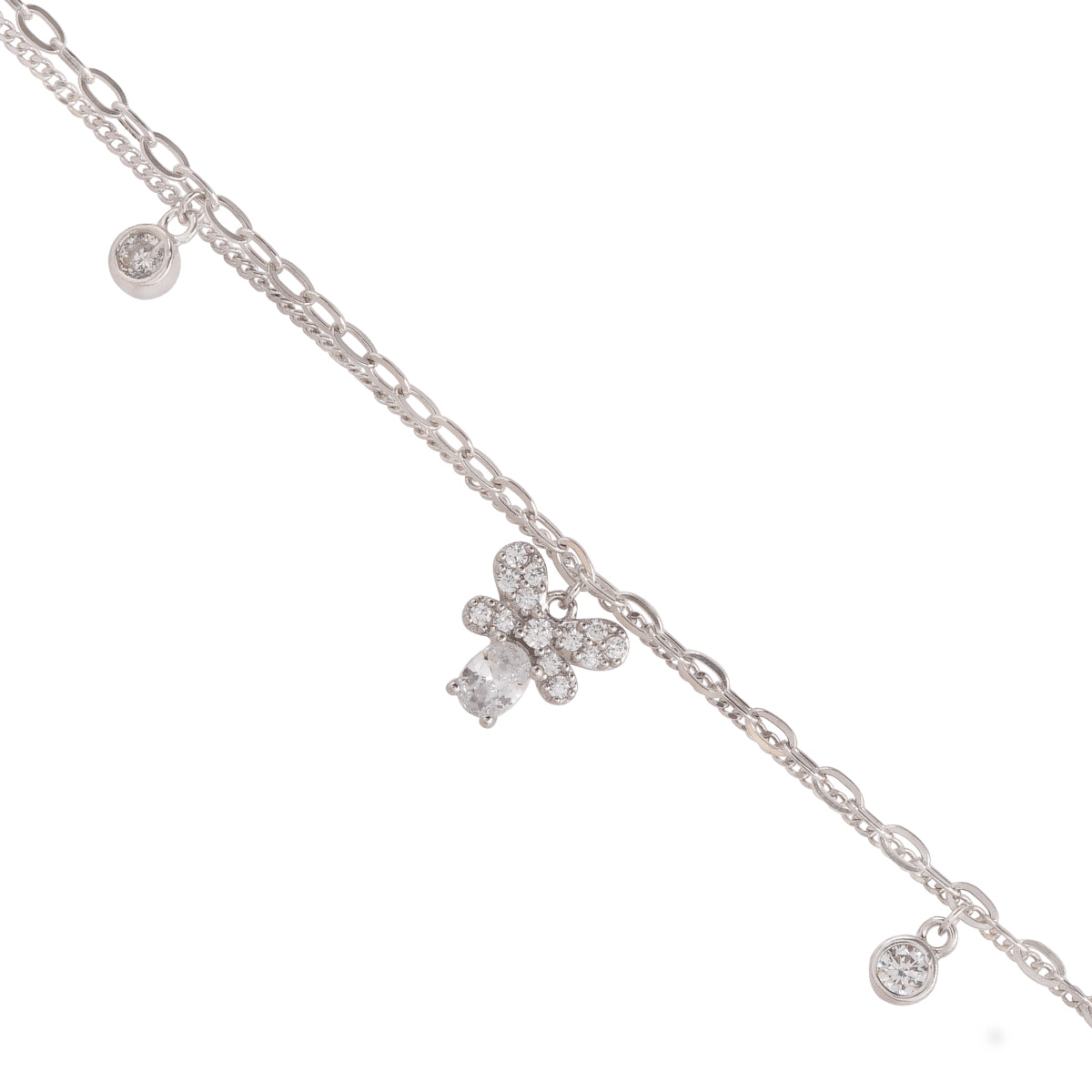 Shimmery Drop Bracelet 925 Sterling Silver
