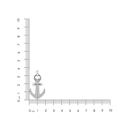 Silver Anchor Cross Rakhi Pendant