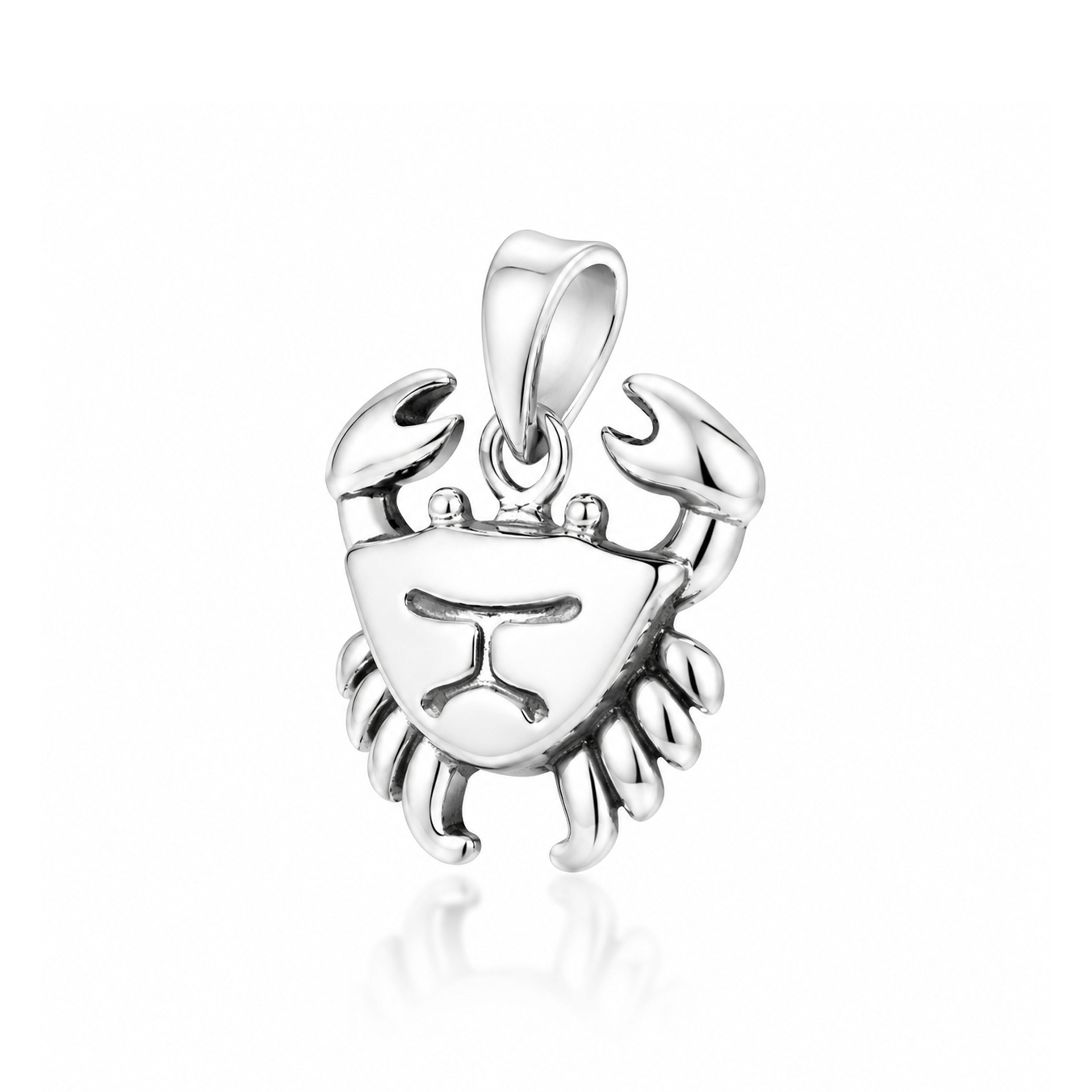 Silver Cancer Crab Zodiac Rakhi Pendant