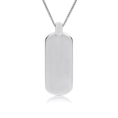 Silver Dog Tag Rakhi Pendant