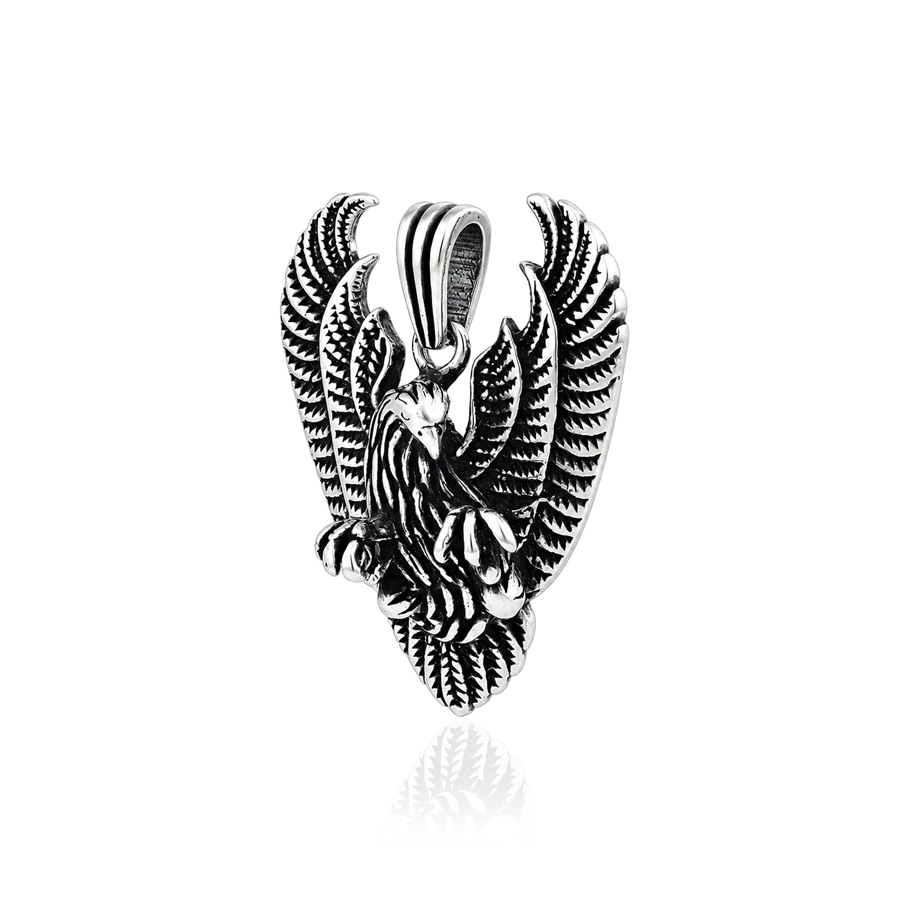 Silver Eagle Wings Rakhi Pendant