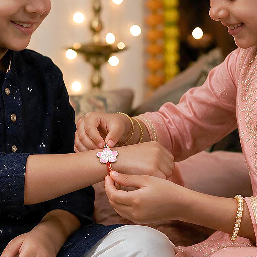 SilverFlower Kids Rakhi Pendant