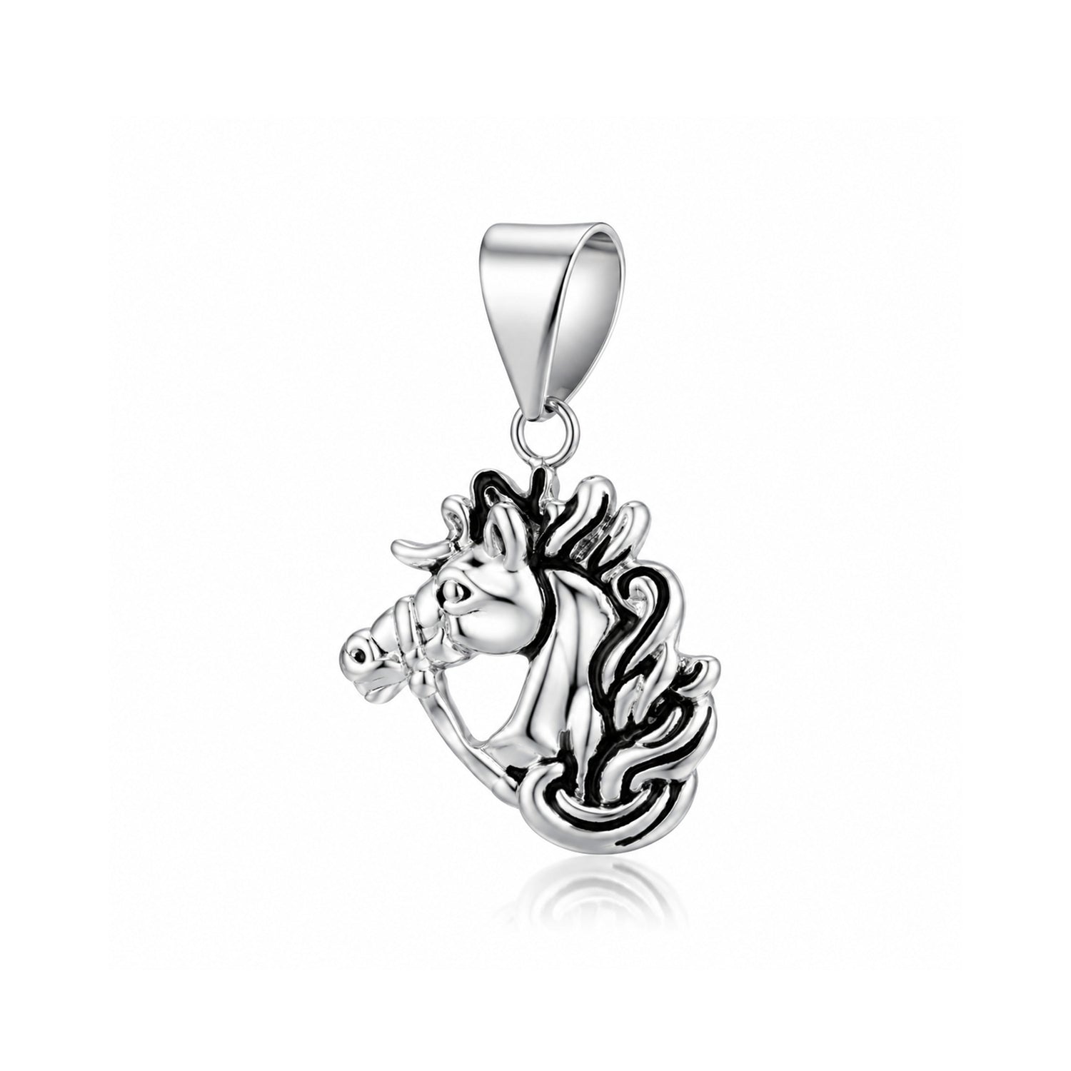 Silver Horse Head Pendant