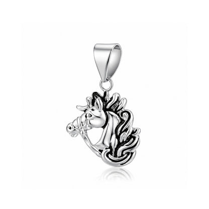 Silver Horse Head Rakhi Pendant