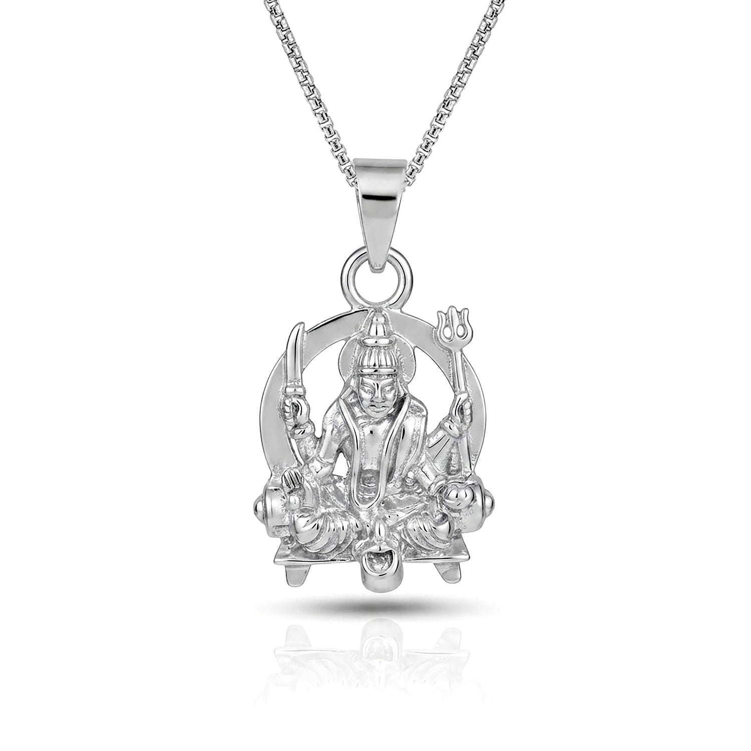 Silver Lord Shani Dev Blessing Pendant