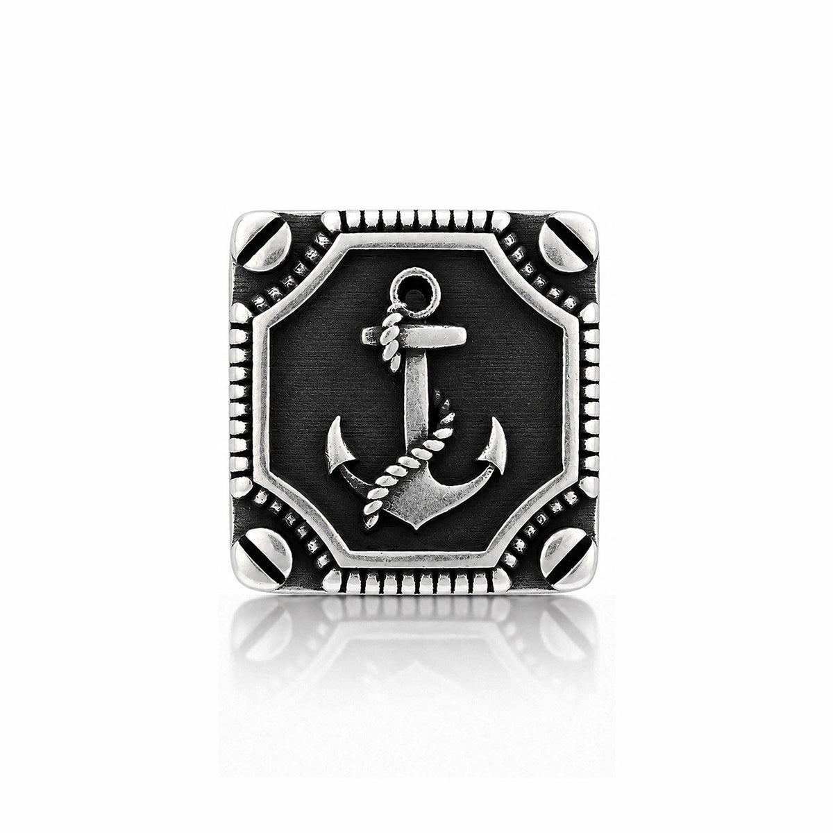 Silver Nautical Anchor Screw Cufflinks