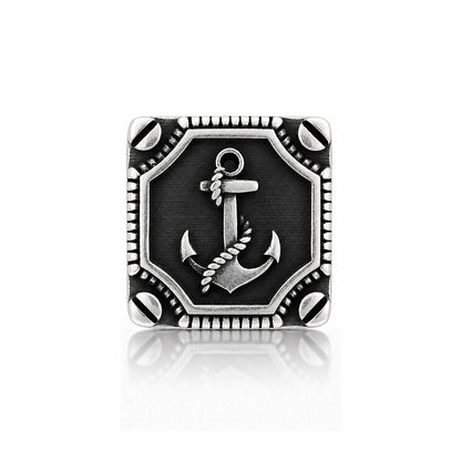 Silver Nautical Anchor Screw Cufflinks