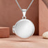 Silver Round Photo Locket Pendant