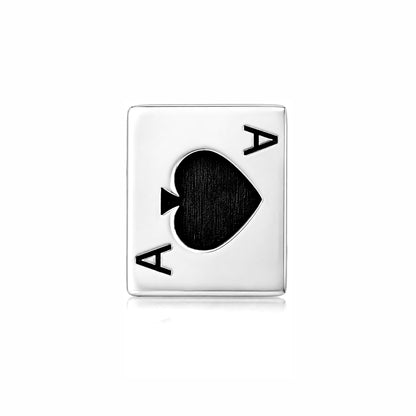 Silver Ace of Spades Poker Cufflinks