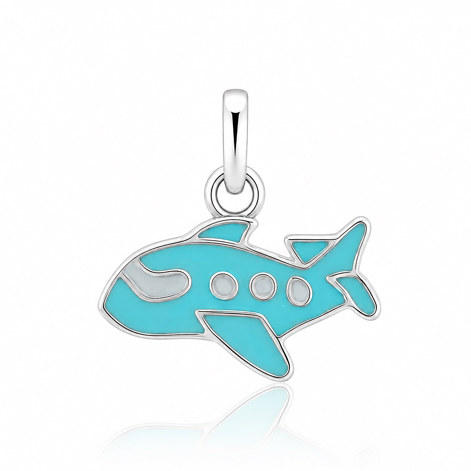 Silver Airplane Kids RakhiPendant