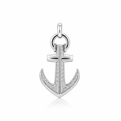 Silver Anchor Cross Rakhi Pendant