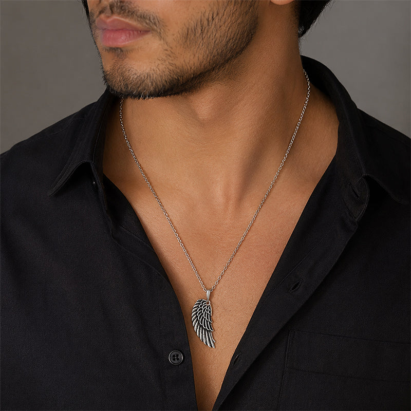 Silver Angel Wing Rakhi Pendant