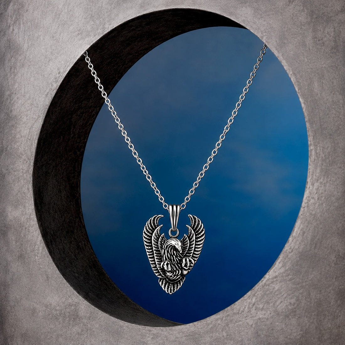 Silver Antique Eagle Pendant