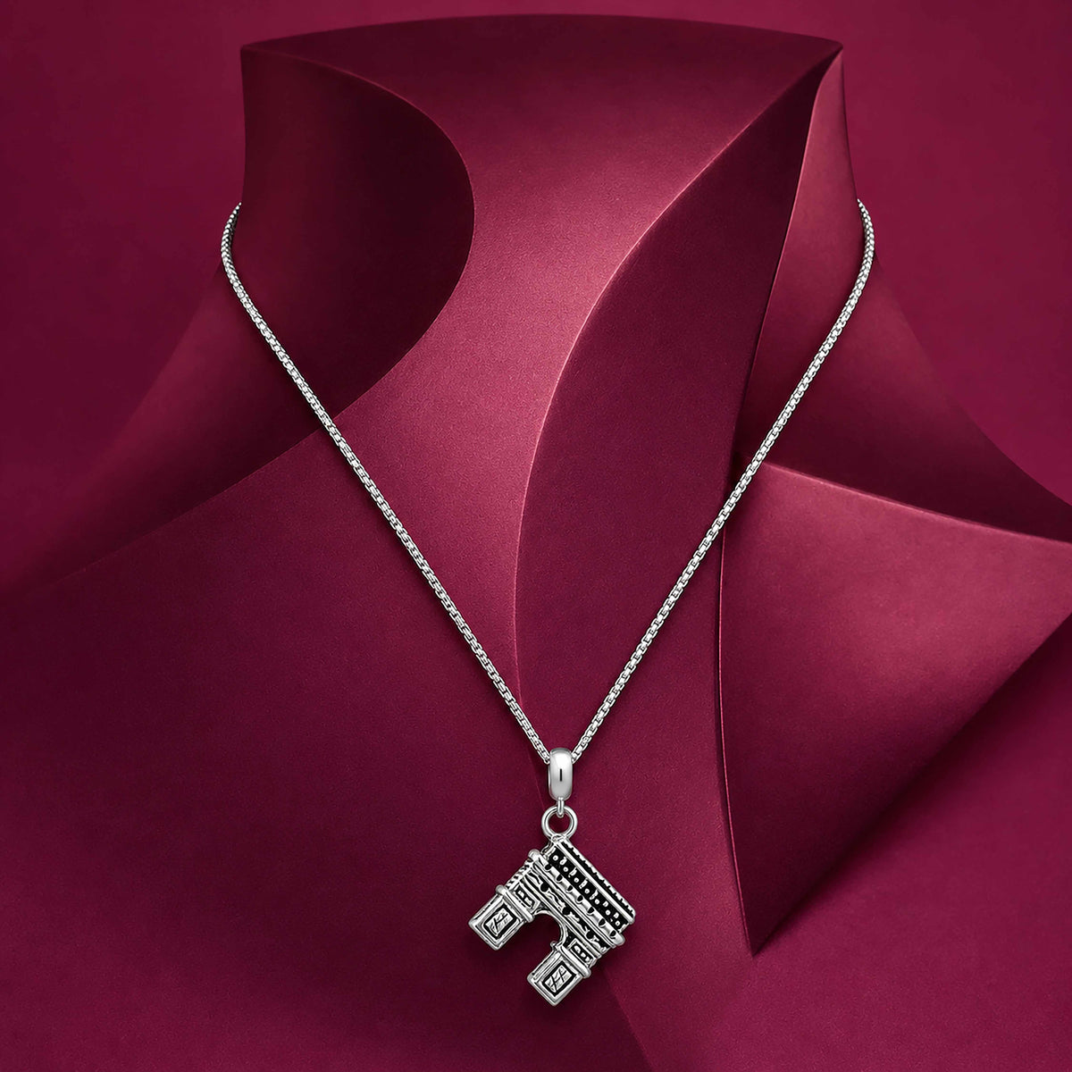 Silver Arc de Triomphe Pendant