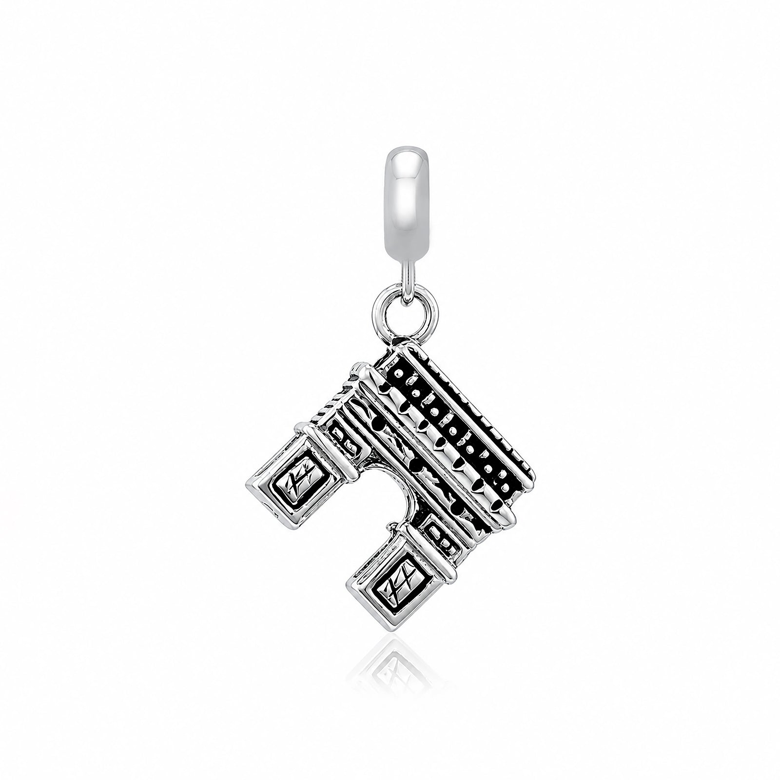 Silver Arc de Triomphe Rakhi Pendant