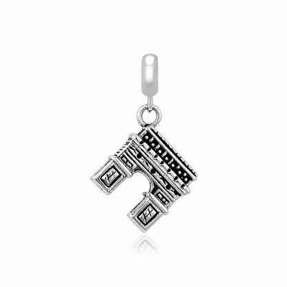 Silver Arc de Triomphe Rakhi Pendant