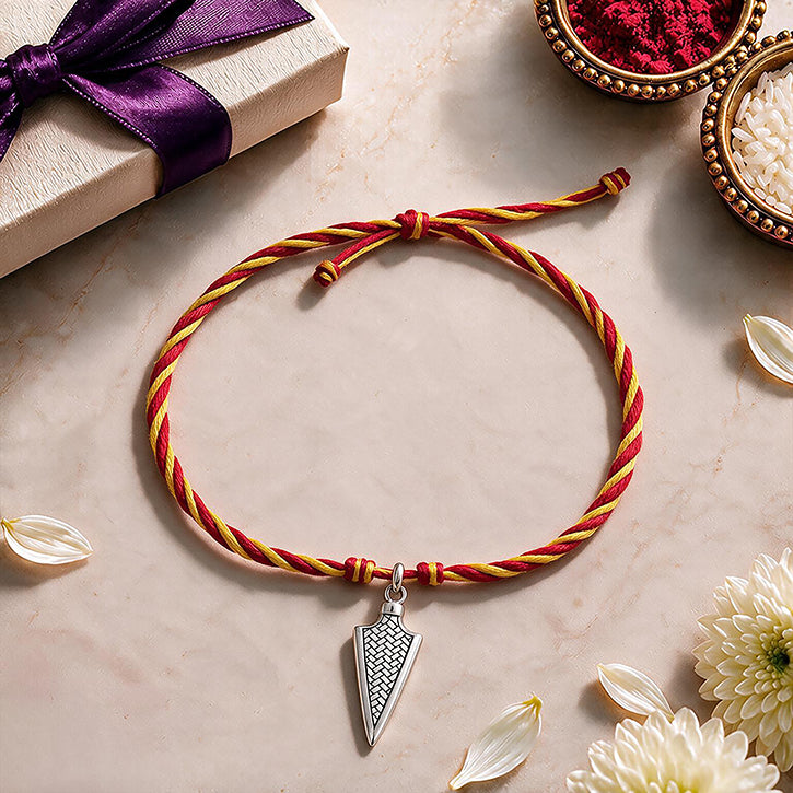 Silver Arrowhead Rakhi Pendant 