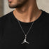 Silver Basketball Player Jumpman Pendant
