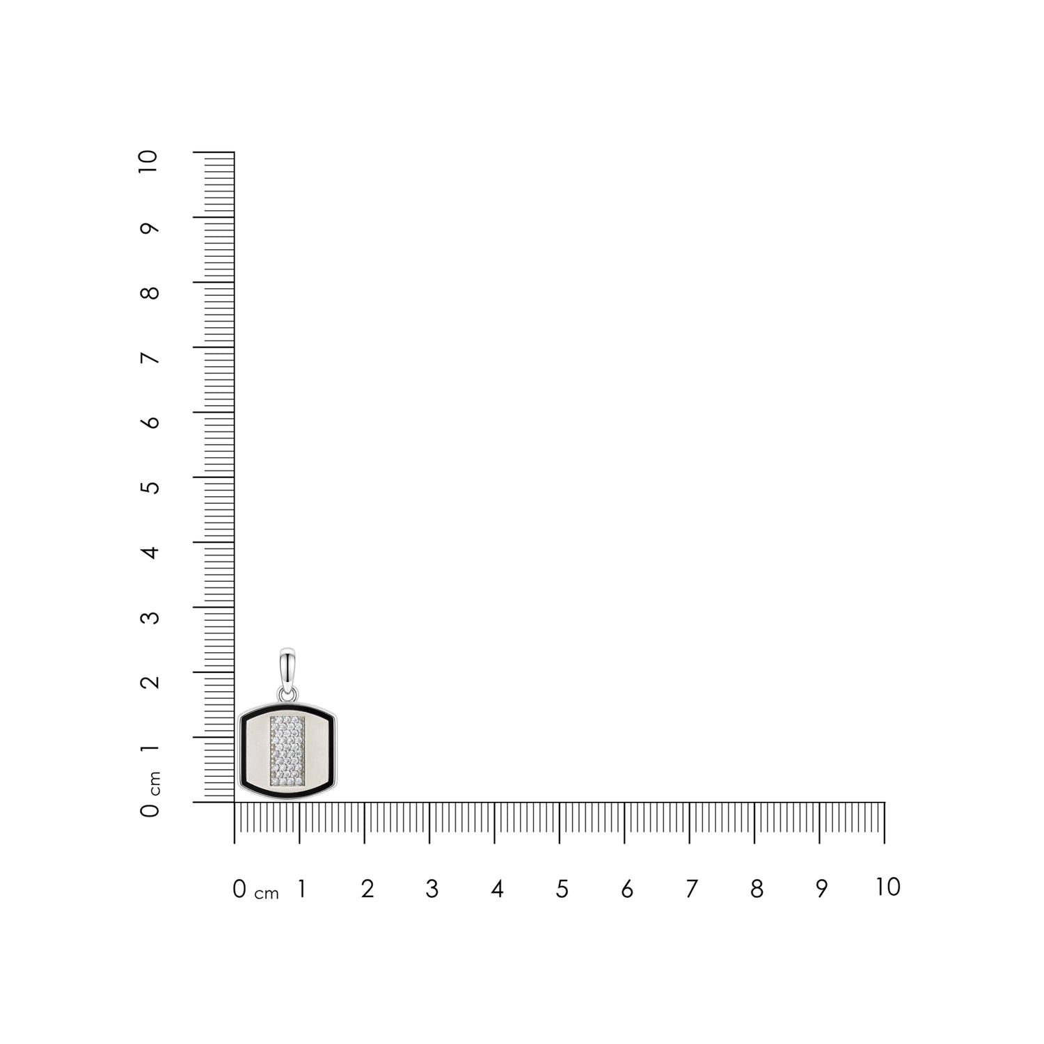 Silver Black Enamel Shield Rakhi Pendant