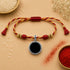 Silver Black Onyx Medallion Rakhi Pendant