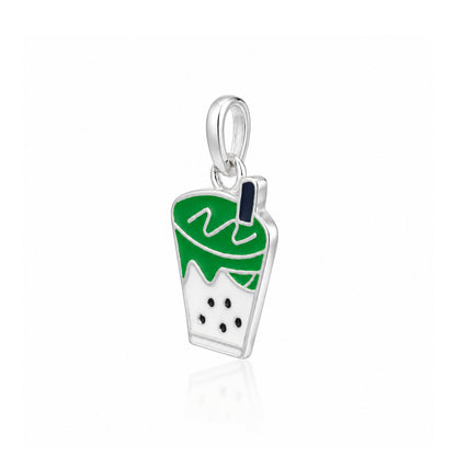 Silver BobaTea Kids Rakhi Pendant