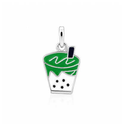 Silver Boba Tea Kids RakhiPendant