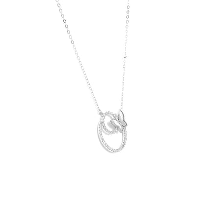 Silver Butterfly Pendant With Chain