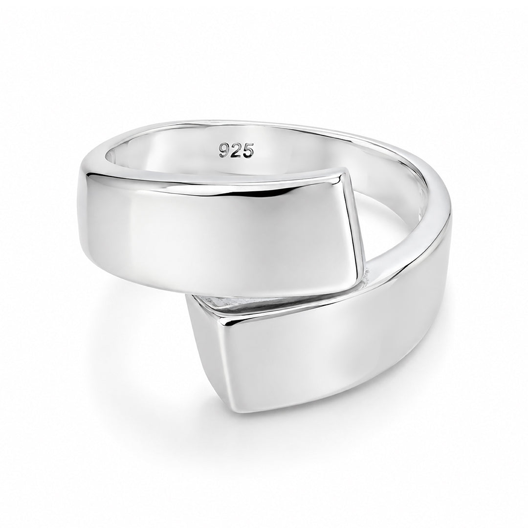 Silver Bypass Wrap Ring