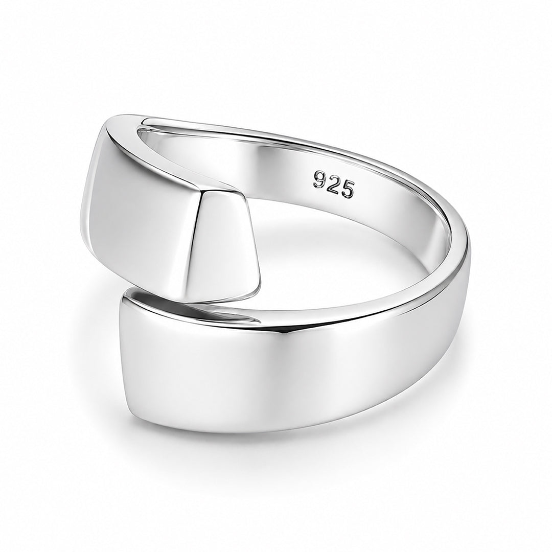 Silver Bypass Wrap Ring