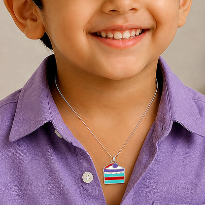 Silver CakeKids Rakhi Pendant