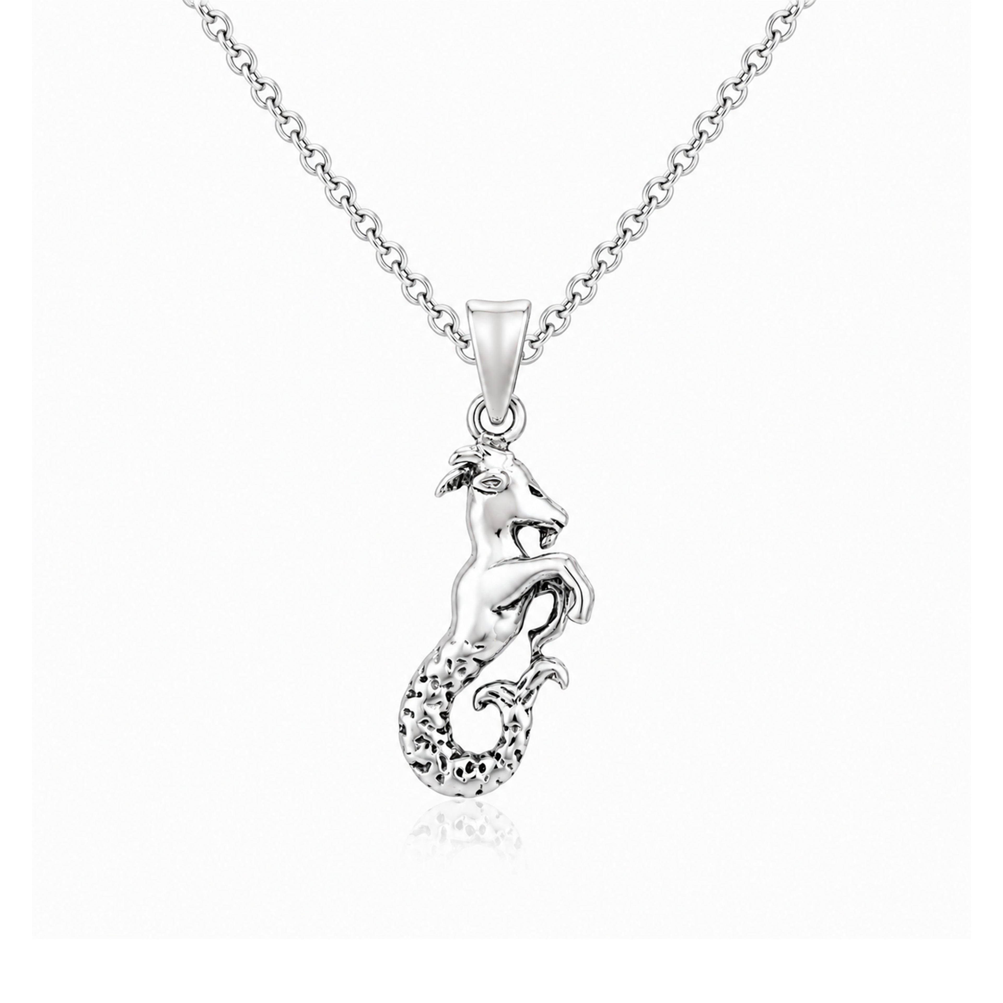 Silver Capricorn Zodiac Rakhi Pendant