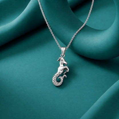 Silver Capricorn Zodiac Pendant