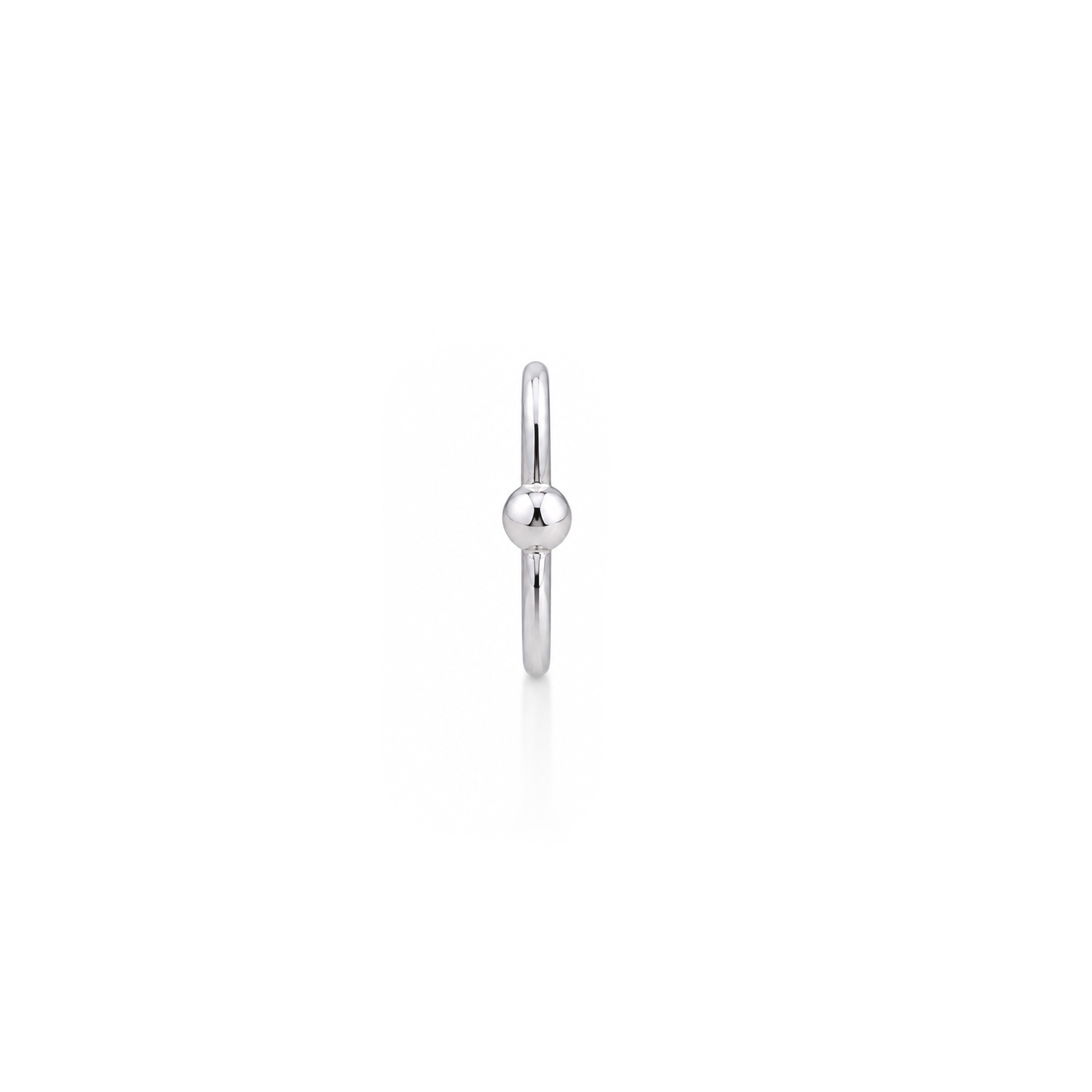 Silver Captive Bead Nose Hoop Ring